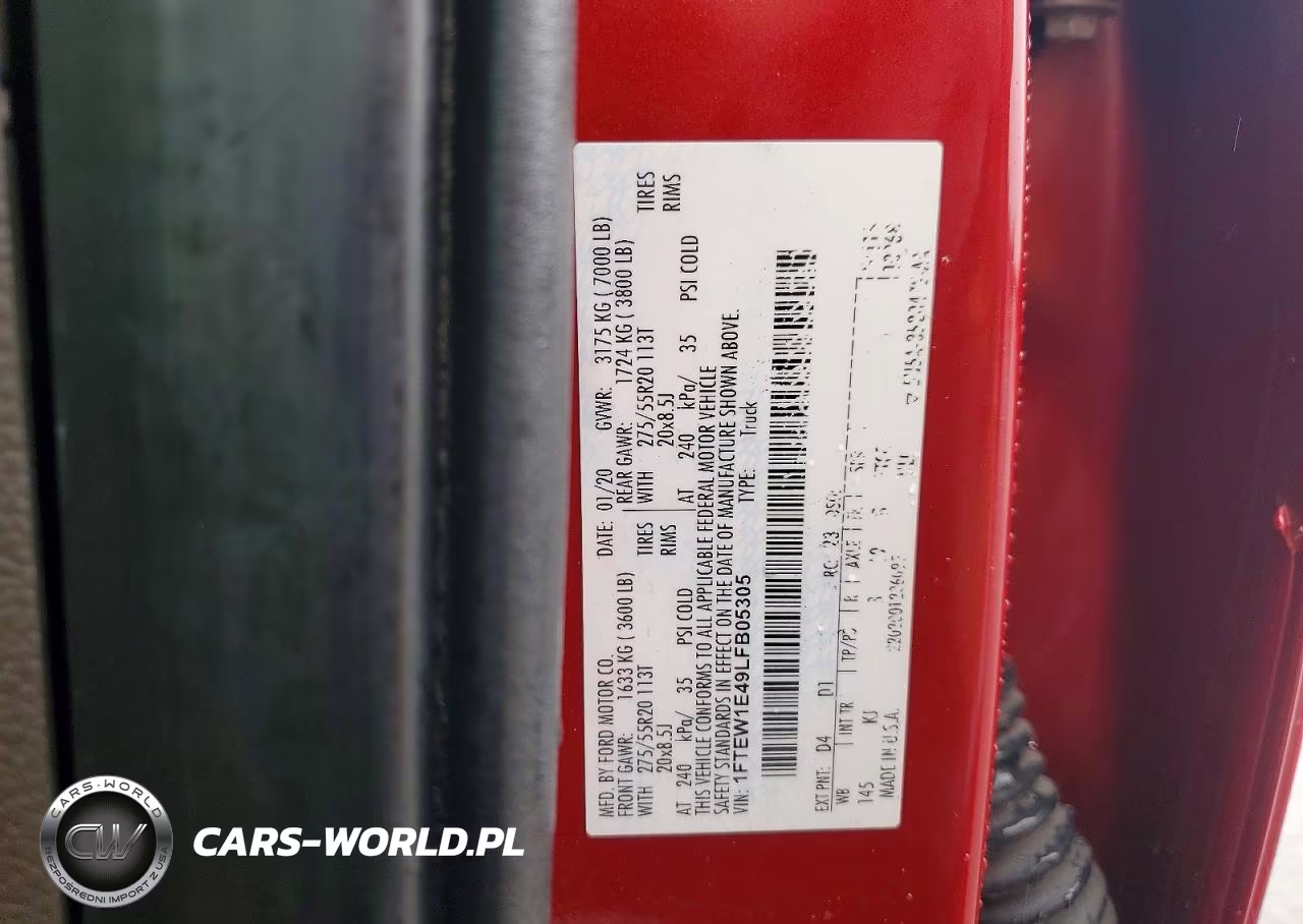 2020 Ford F150 Supercrew VIN:1FTEW1E49LFB05305 - 12