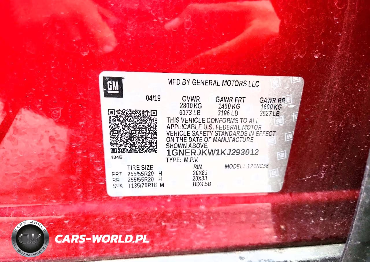2019 Chevrolet Traverse Rs VIN:1GNERJKW1KJ293012 - 13