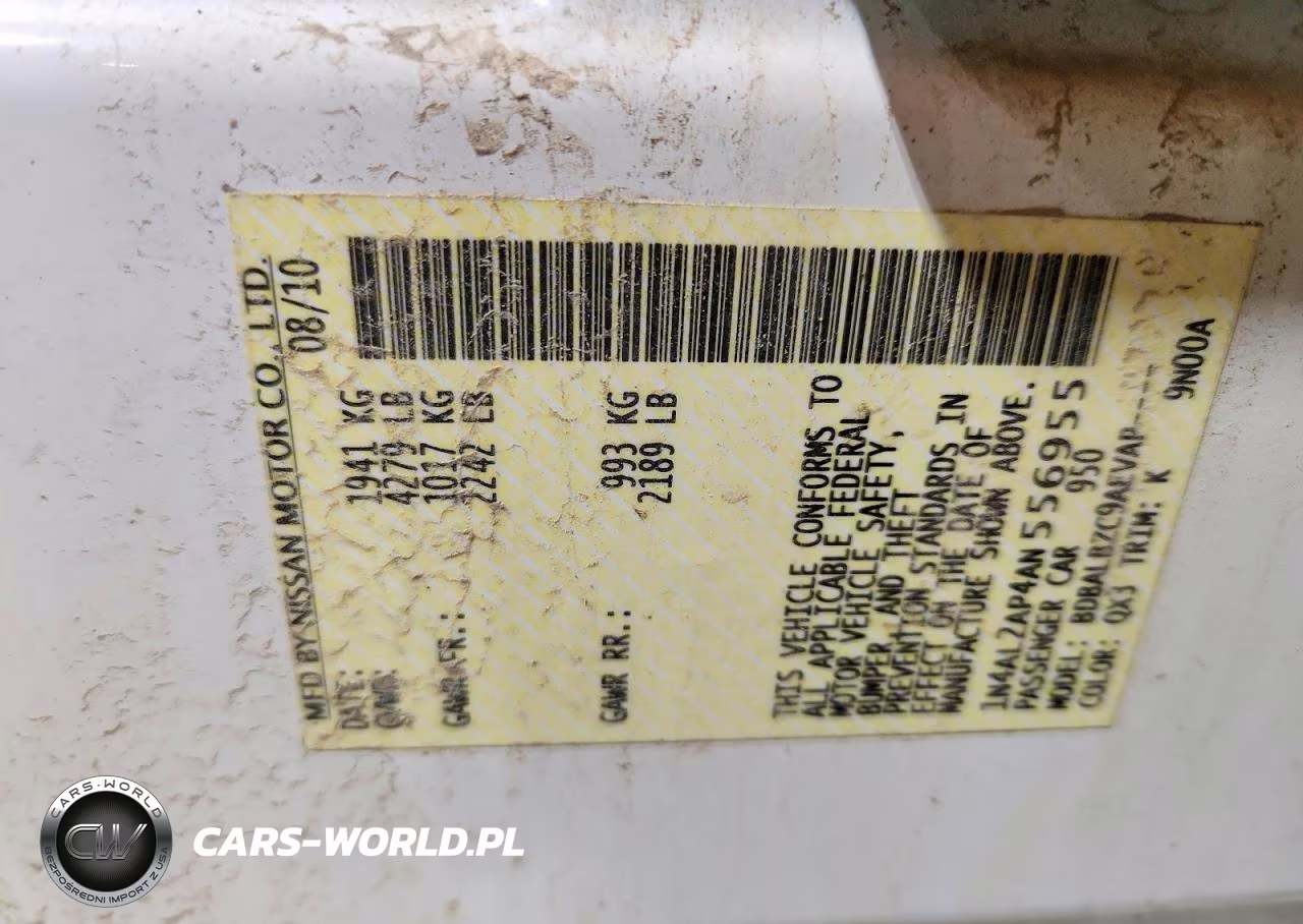 2010 Nissan Altima 2.5 VIN:1N4AL2AP4AN556955 - 12
