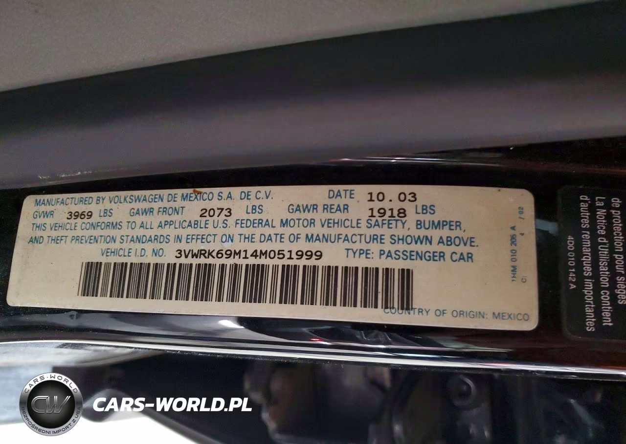2004 Volkswagen Jetta Gl VIN:3VWRK69M14M051999 - 12
