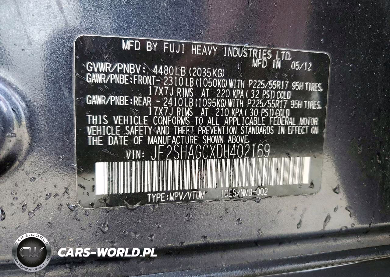 2013 Subaru Forester Touring VIN:JF2SHAGCXDH402169 - 13