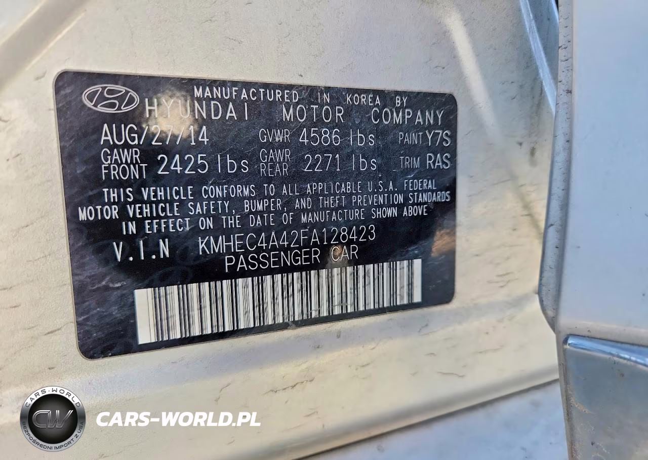 2015 Hyundai Sonata Hybrid Base VIN:KMHEC4A42FA128423 - 12