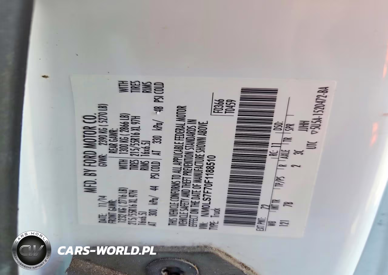 2015 Ford Transit Connect Xlt Delivery Van VIN:NM0LS7F70F1188510 - 13