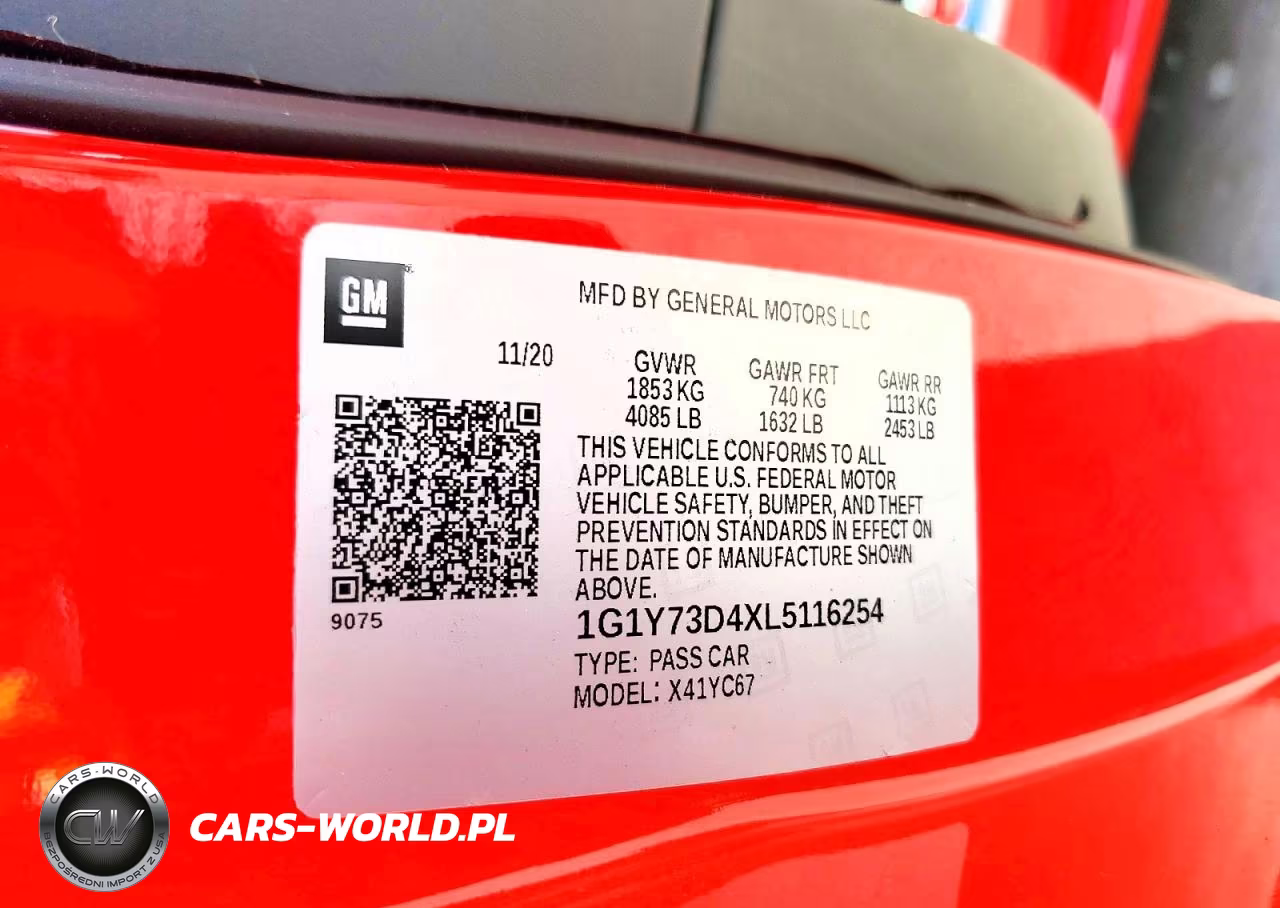 2020 Chevrolet Corvette Stingray 2Lt VIN:1G1Y73D4XL5116254 - 12