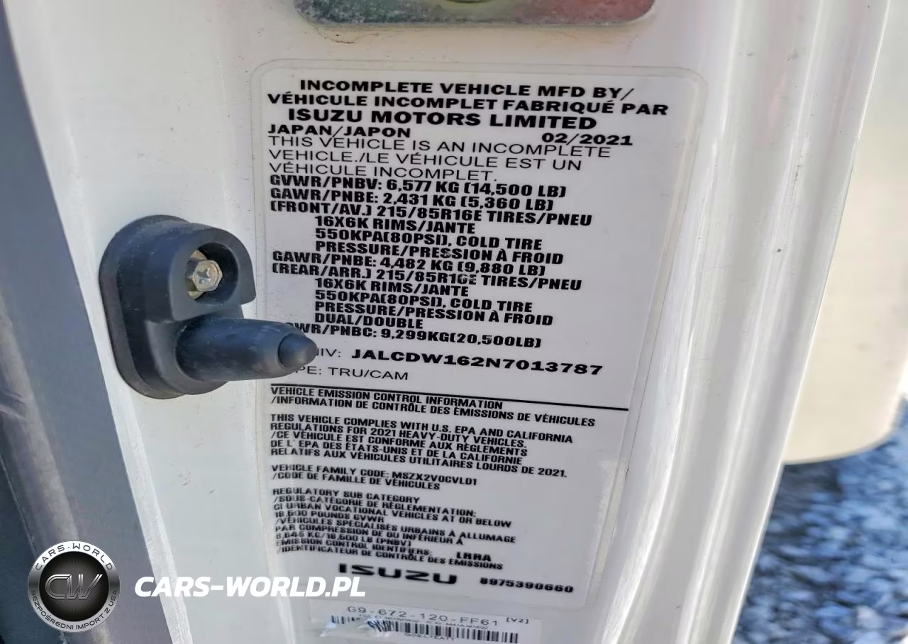2022 Chevrolet 4500Hd Box Truck VIN:JALCDW162N7013787 - 13