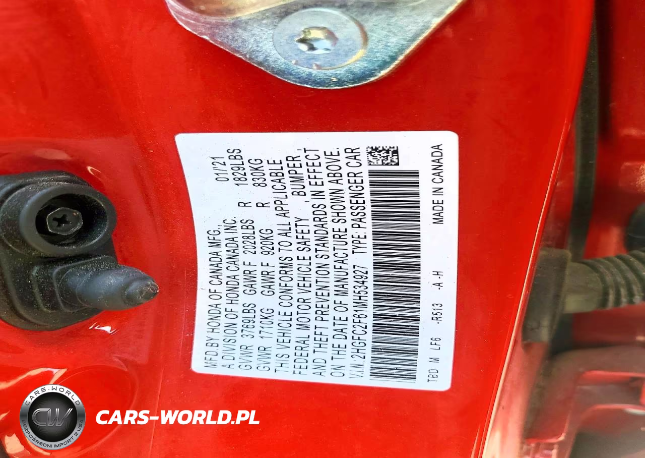 2021 Honda Civic Lx VIN:2HGFC2F61MH534927 - 13