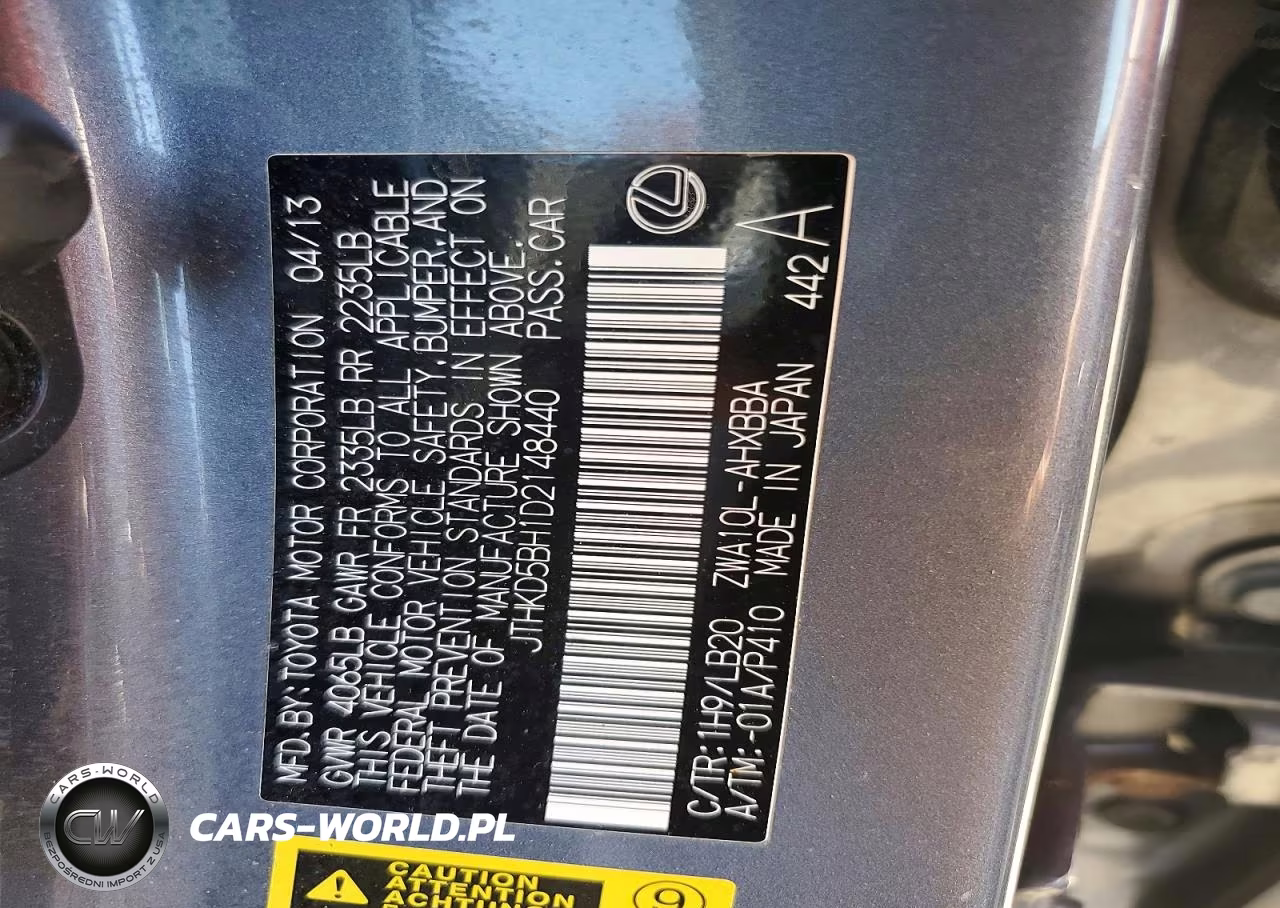 2013 Lexus Ct 200 VIN:JTHKD5BH1D2148440 - 12