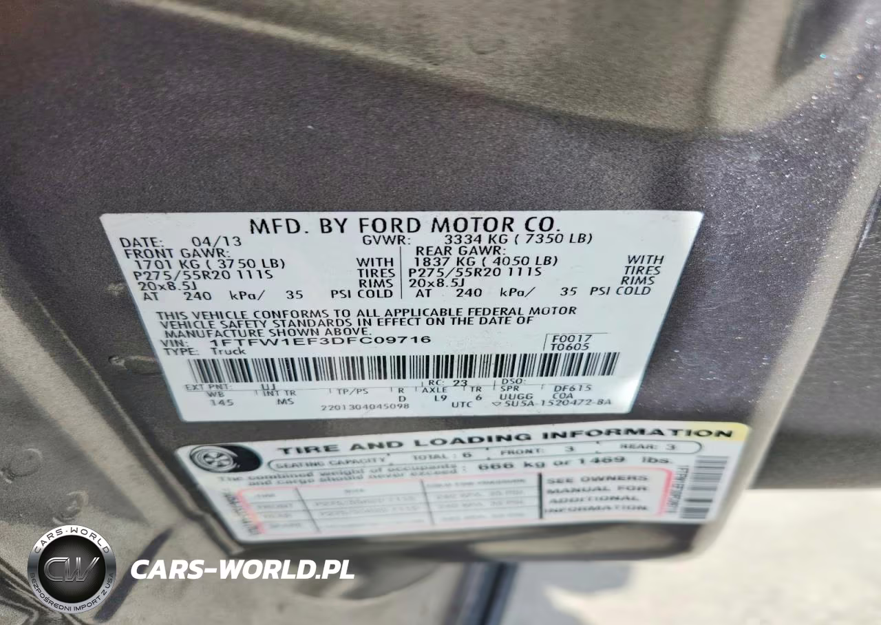 2013 Ford F150 Supercrew VIN:1FTFW1EF3DFC09716 - 12