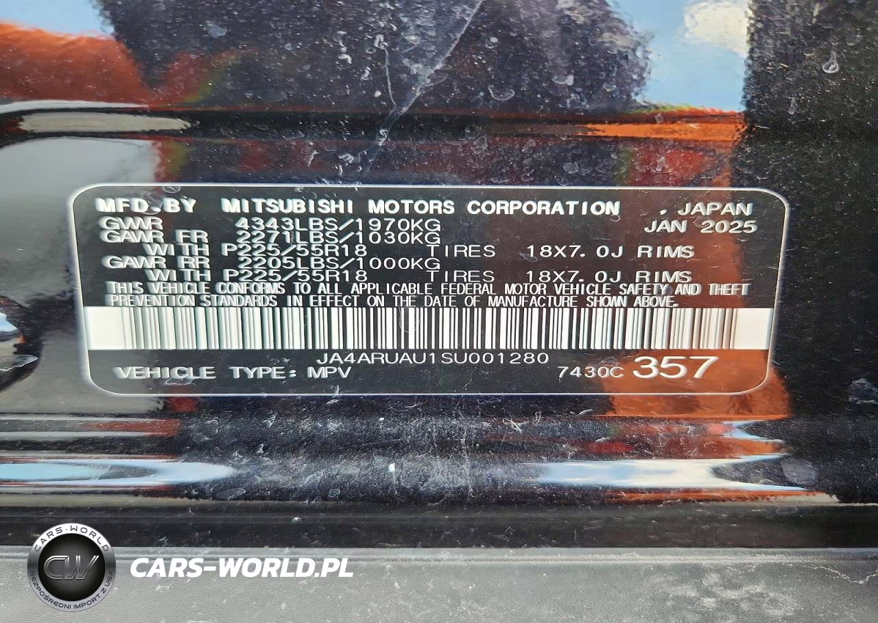 2025 Mitsubishi Outlander Sport S VIN:JA4ARUAU1SU001280 - 13