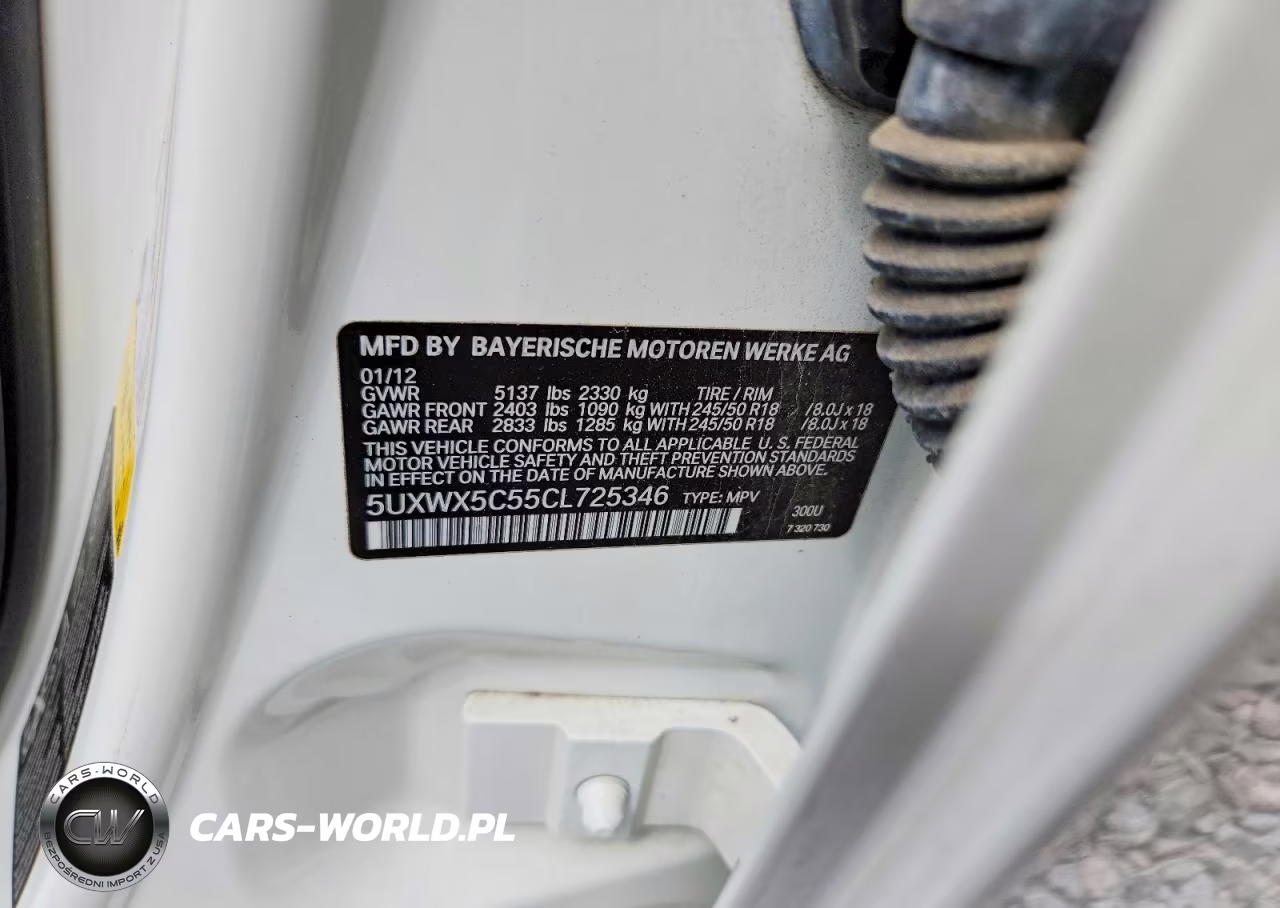 2012 BMW X3 xDrive28I VIN:5UXWX5C55CL725346 - 12