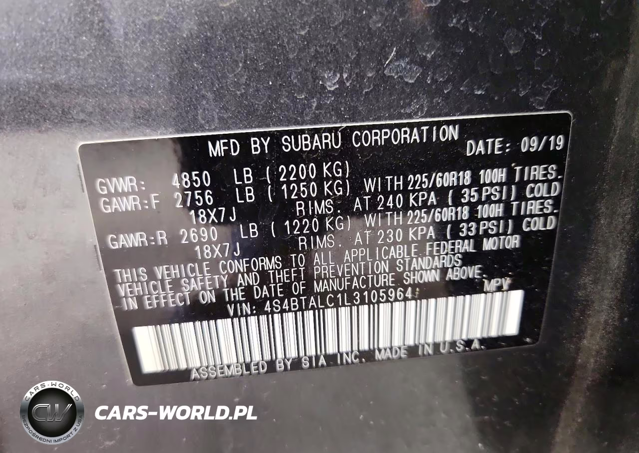 2020 Subaru Outback Limited VIN:4S4BTALC1L3105964 - 13