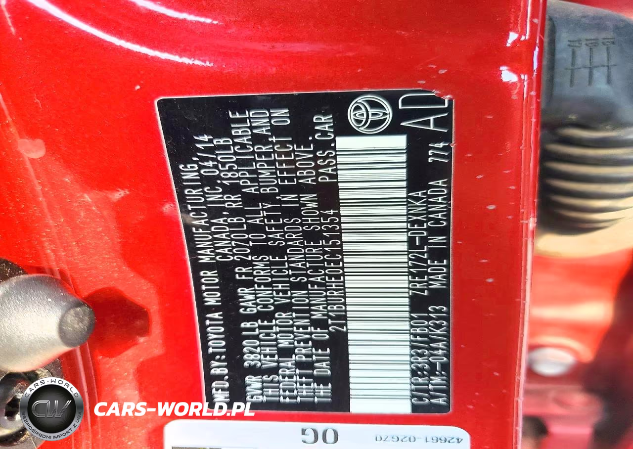 2014 Toyota Corolla Le VIN:2T1BURHE0EC151354 - 13