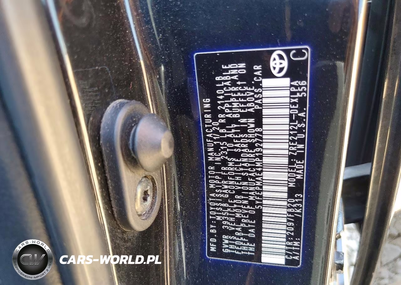 2021 Toyota Corolla Le VIN:5YFEPMAE4MP192778 - 13