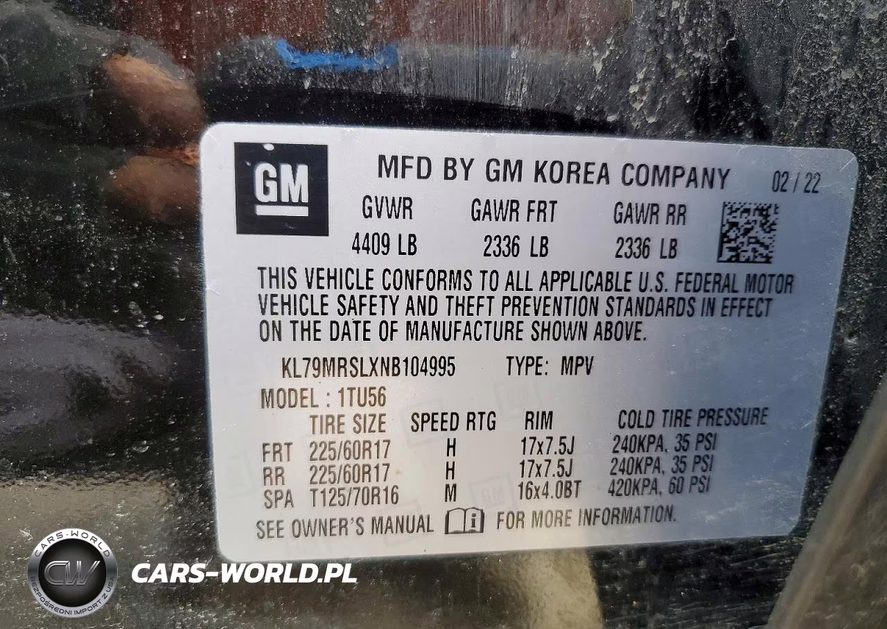 2022 Chevrolet Trailblazer Lt VIN:KL79MRSLXNB104995 - 13