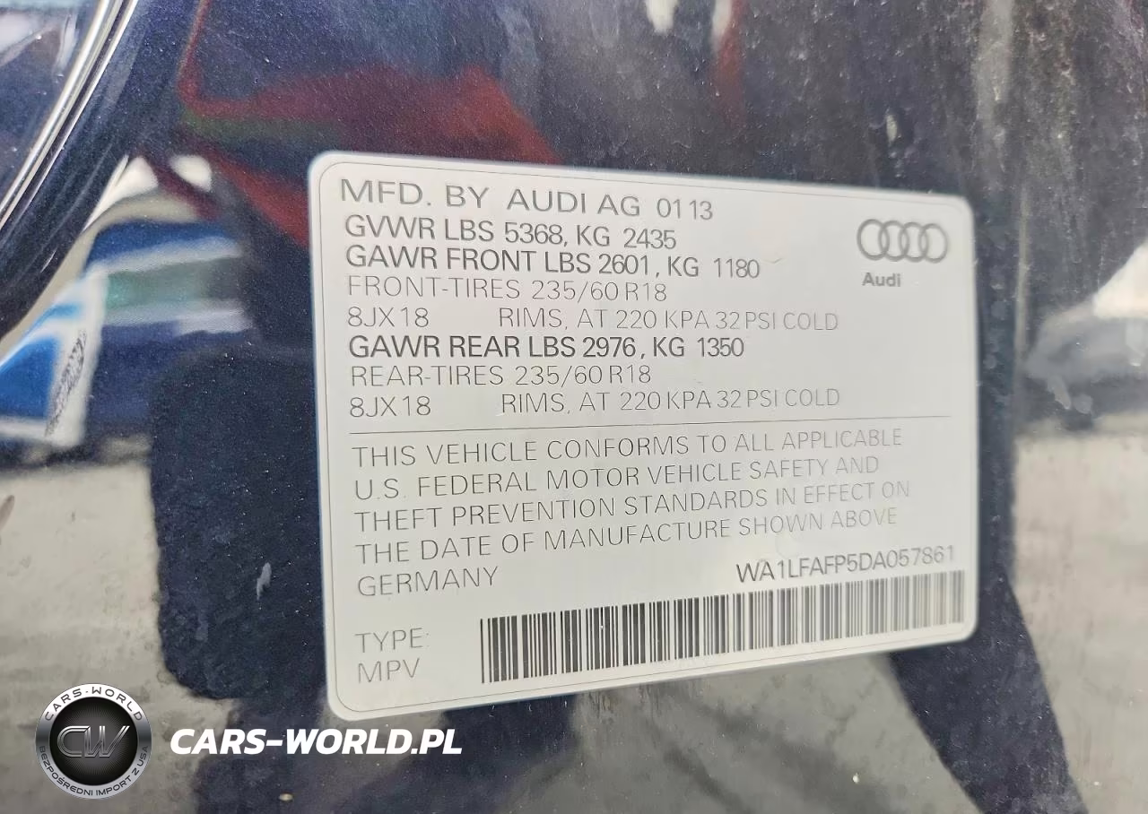 2013 Audi Q5 Premium Plus VIN:WA1LFAFP5DA057861 - 13