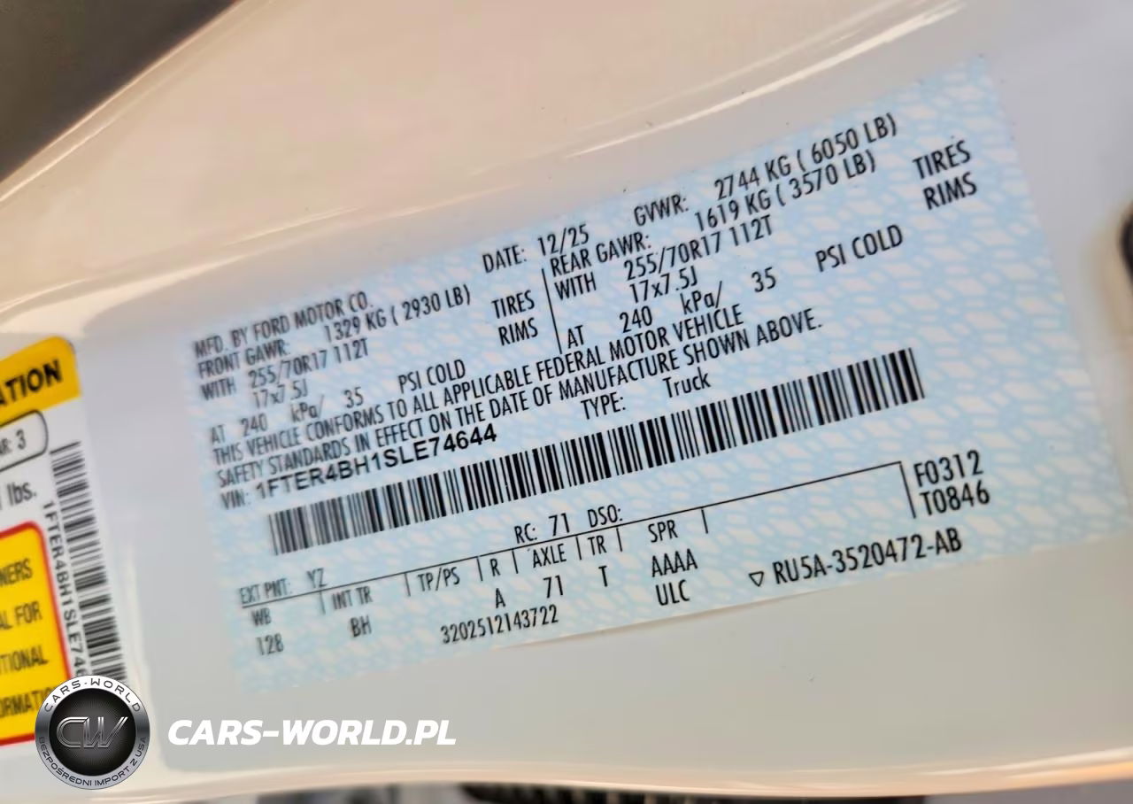 2025 Ford Ranger Xl VIN:1FTER4BH1SLE74644 - 12