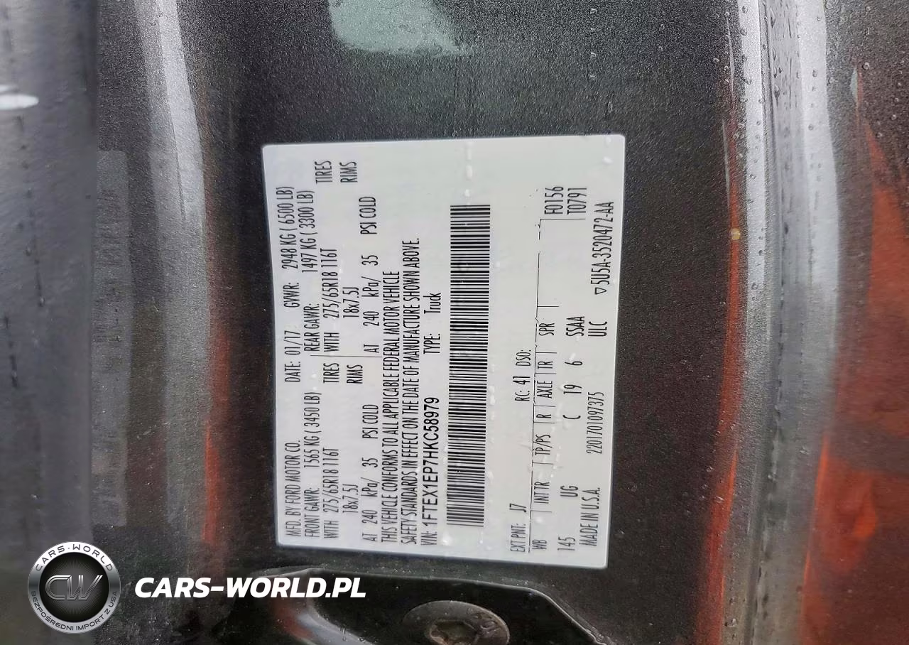 2017 Ford F-150 VIN:1FTEX1EP7HKC58979 - 12