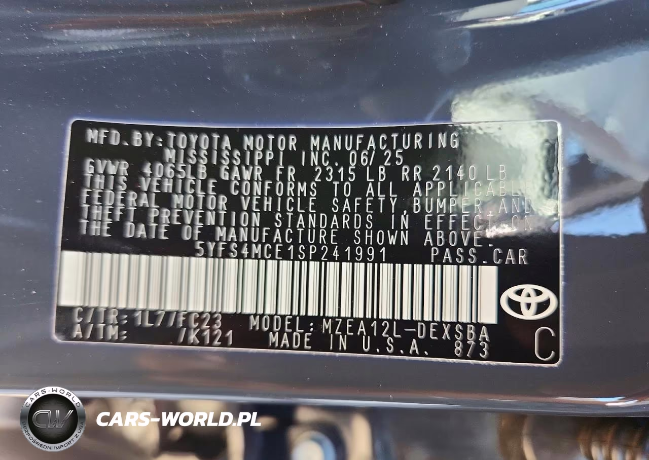 2025 Toyota Corolla Se VIN:5YFS4MCE1SP241991 - 12