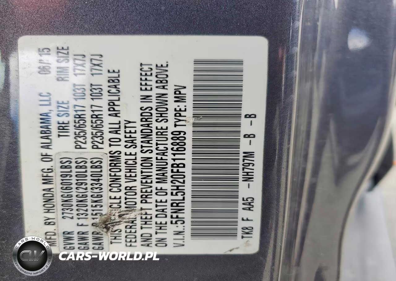 2015 Honda Odyssey Lx VIN:5FNRL5H20FB116889 - 13