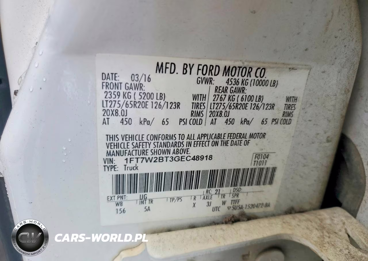 2016 Ford F250 Super Duty VIN:1FT7W2BT3GEC48918 - 12