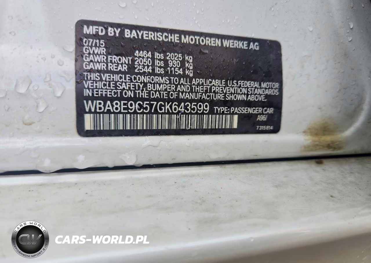 2016 BMW 328 I Sulev VIN:WBA8E9C57GK643599 - 12