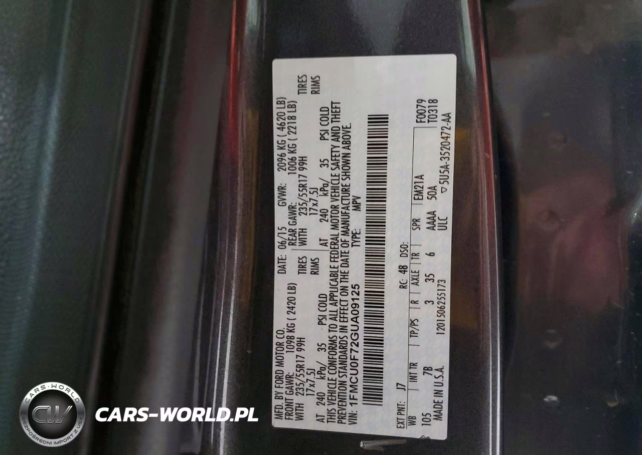 2016 Ford Escape S VIN:1FMCU0F72GUA09125 - 13
