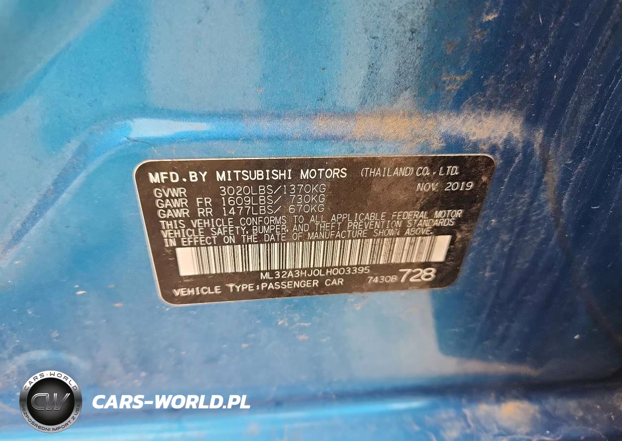 2020 Mitsubishi Mirage Es VIN:ML32A3HJ0LH003395 - 12
