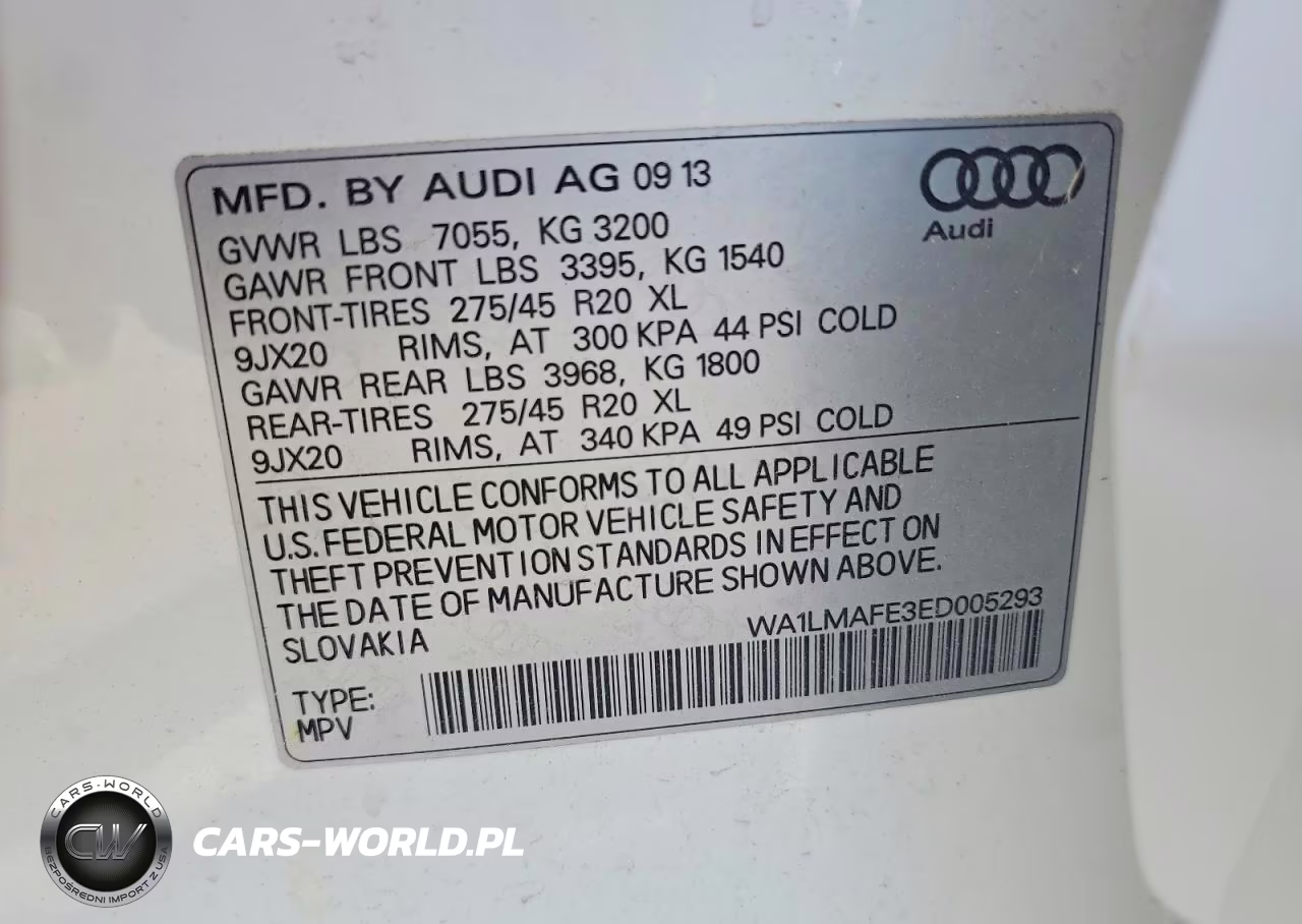 2014 Audi Q7 Premium Plus VIN:WA1LMAFE3ED005293 - 13