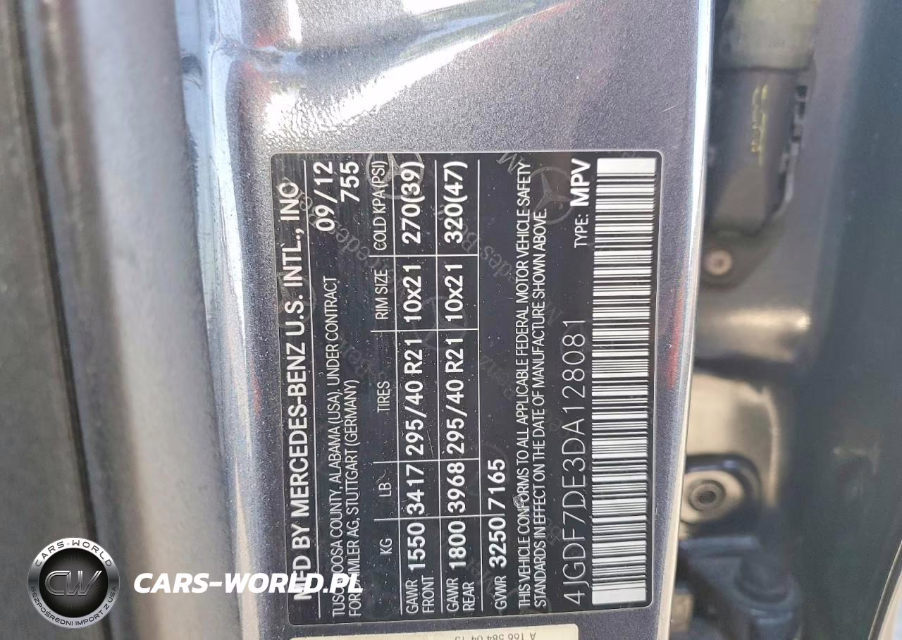 2013 Mercedes-Benz Gl 550 4Matic VIN:4JGDF7DE3DA128081 - 13