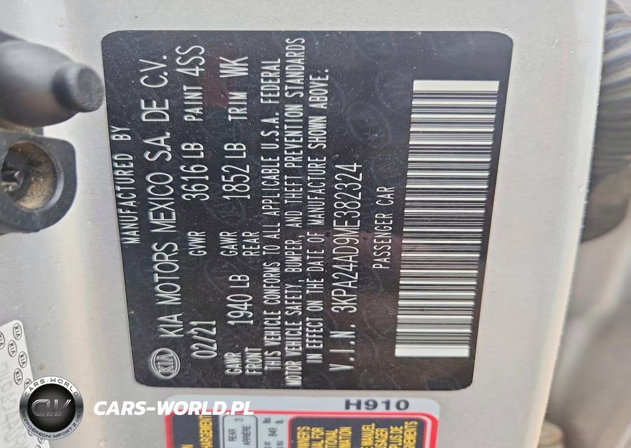 2021 Kia Rio Lx VIN:3KPA24AD9ME382324 - 12