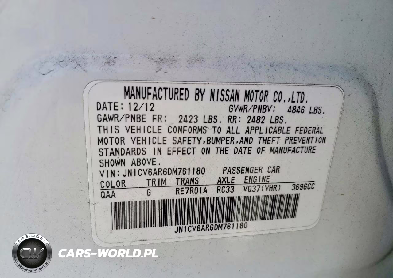 2013 Infiniti G37 Sedan X VIN:JN1CV6AR6DM761180 - 12