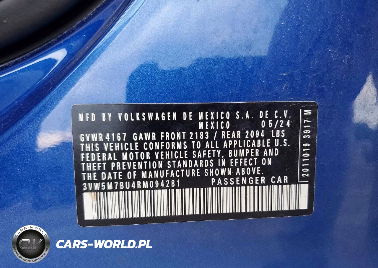 2024 Volkswagen Jetta S VIN:3VW5M7BU4RM094281 - 12