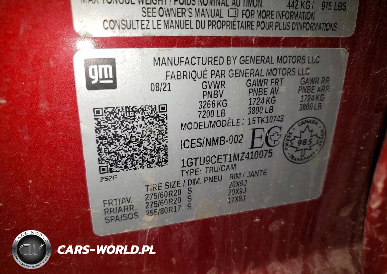 2021 GMC Sierra K1500 Elevation VIN:1GTU9CET1MZ410075 - 12