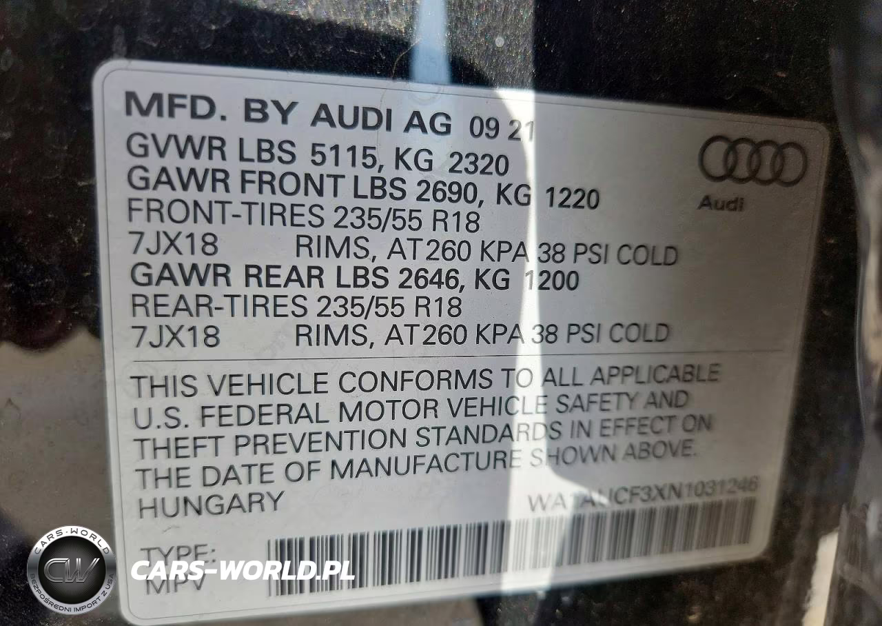 2022 Audi Q3 Premium 40 VIN:WA1AUCF3XN1031246 - 13