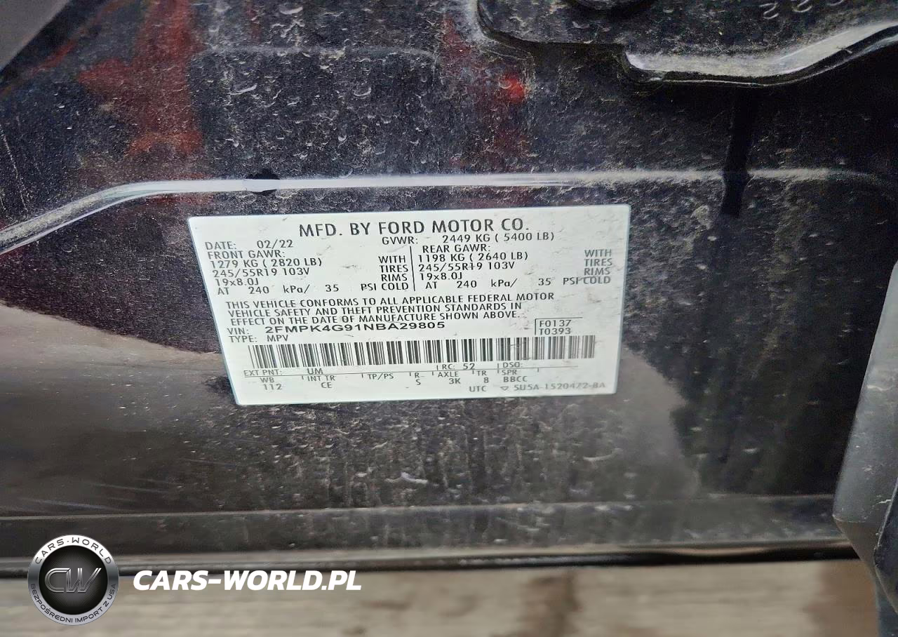 2022 Ford Edge Se VIN:2FMPK4G91NBA29805 - 13