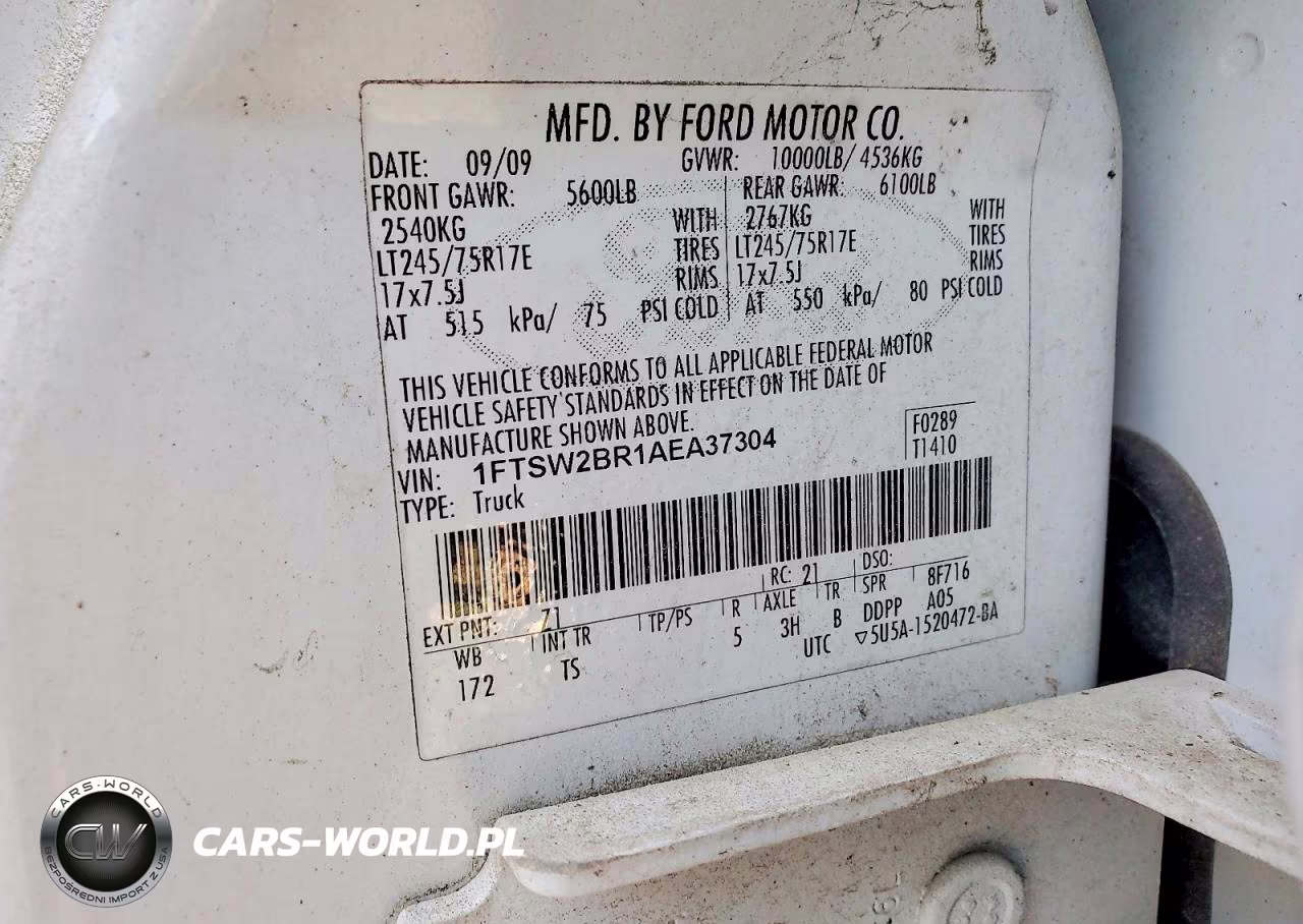 2010 Ford F250 Super Duty VIN:1FTSW2BR1AEA37304 - 12
