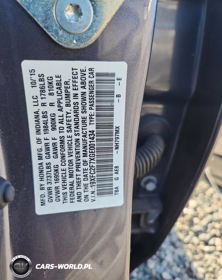 2016 Honda Civic Ex VIN:19XFC2F7XGE001434 - 12
