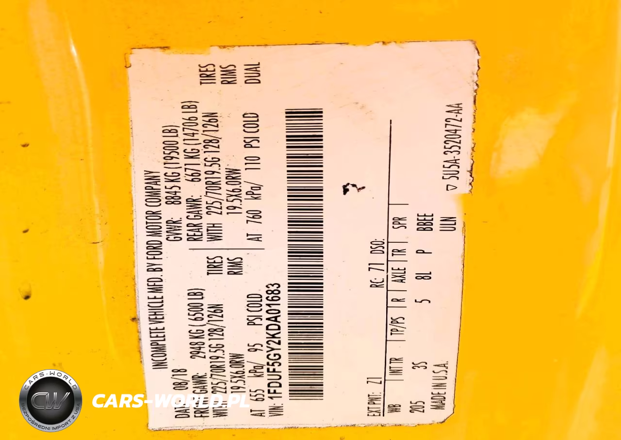 2019 Ford F550 Super Duty VIN:1FDUF5GY2KDA01683 - 12