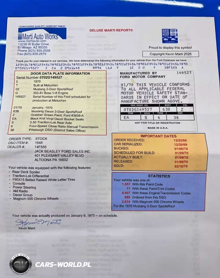 1970 Ford Boss 302 VIN:0T02G149527 - 13