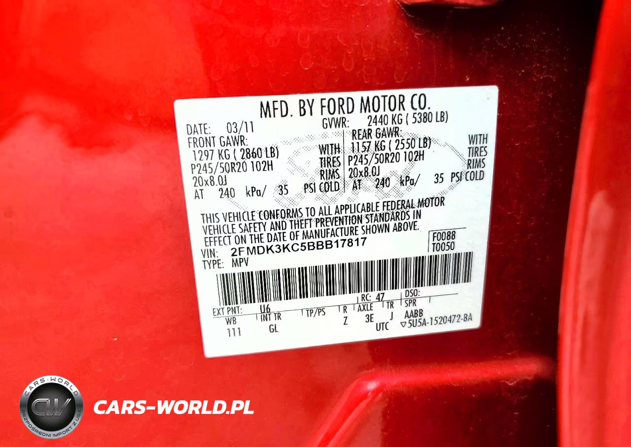 2011 Ford Edge Limited VIN:2FMDK3KC5BBB17817 - 13