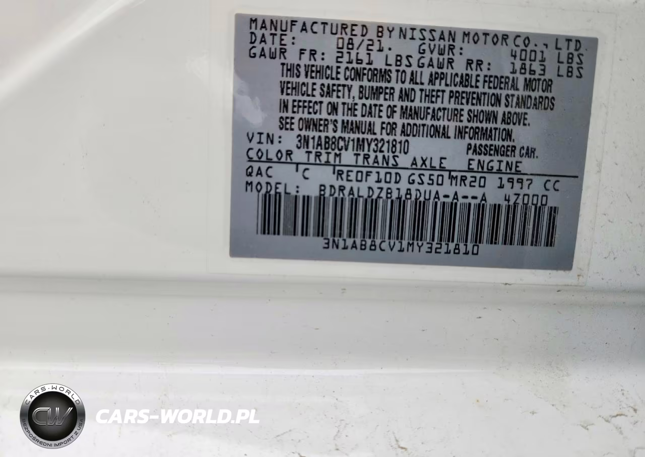 2021 Nissan Sentra Sv VIN:3N1AB8CV1MY321810 - 12