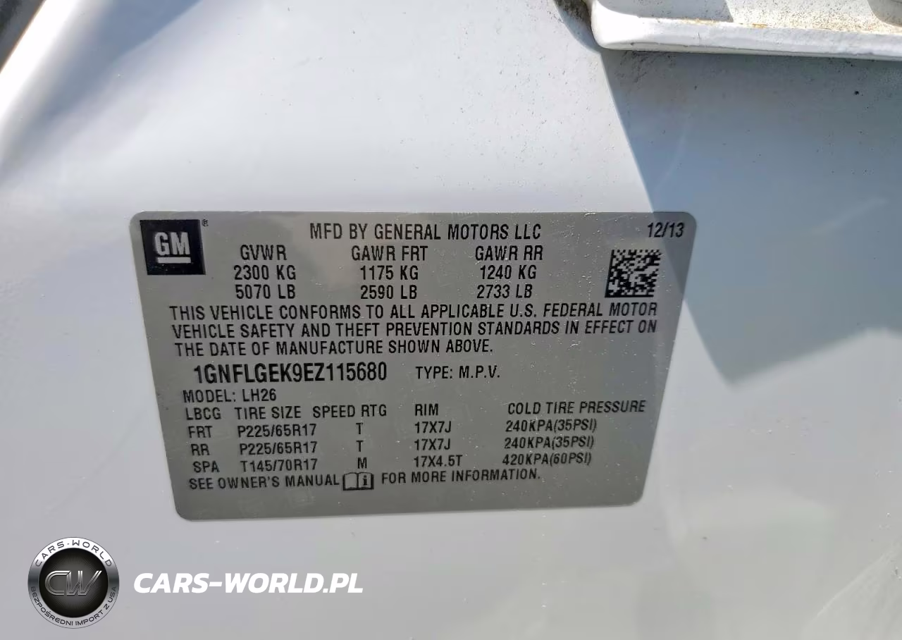 2014 Chevrolet Equinox Lt VIN:1GNFLGEK9EZ115680 - 13
