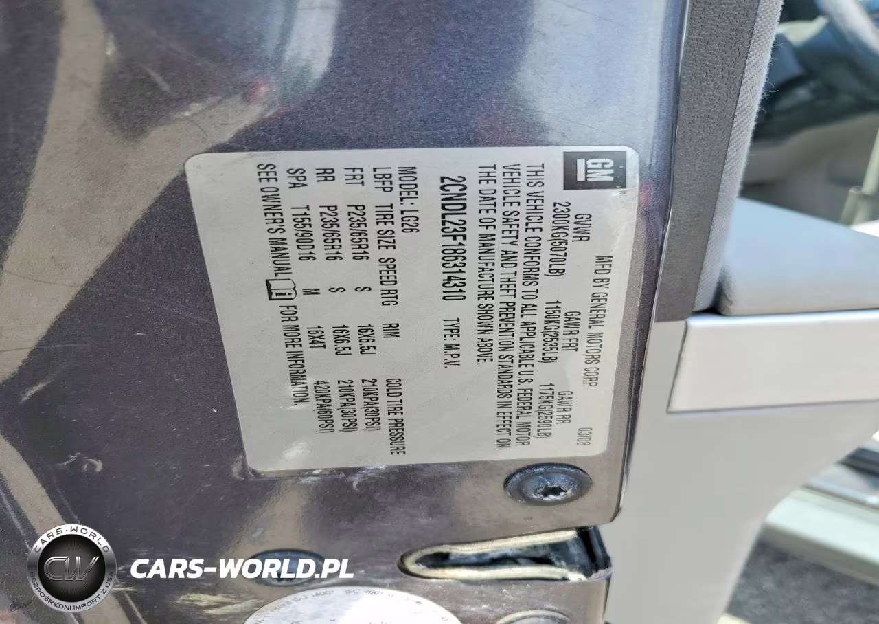 2008 Chevrolet Equinox Ls VIN:2CNDL23F186314310 - 13