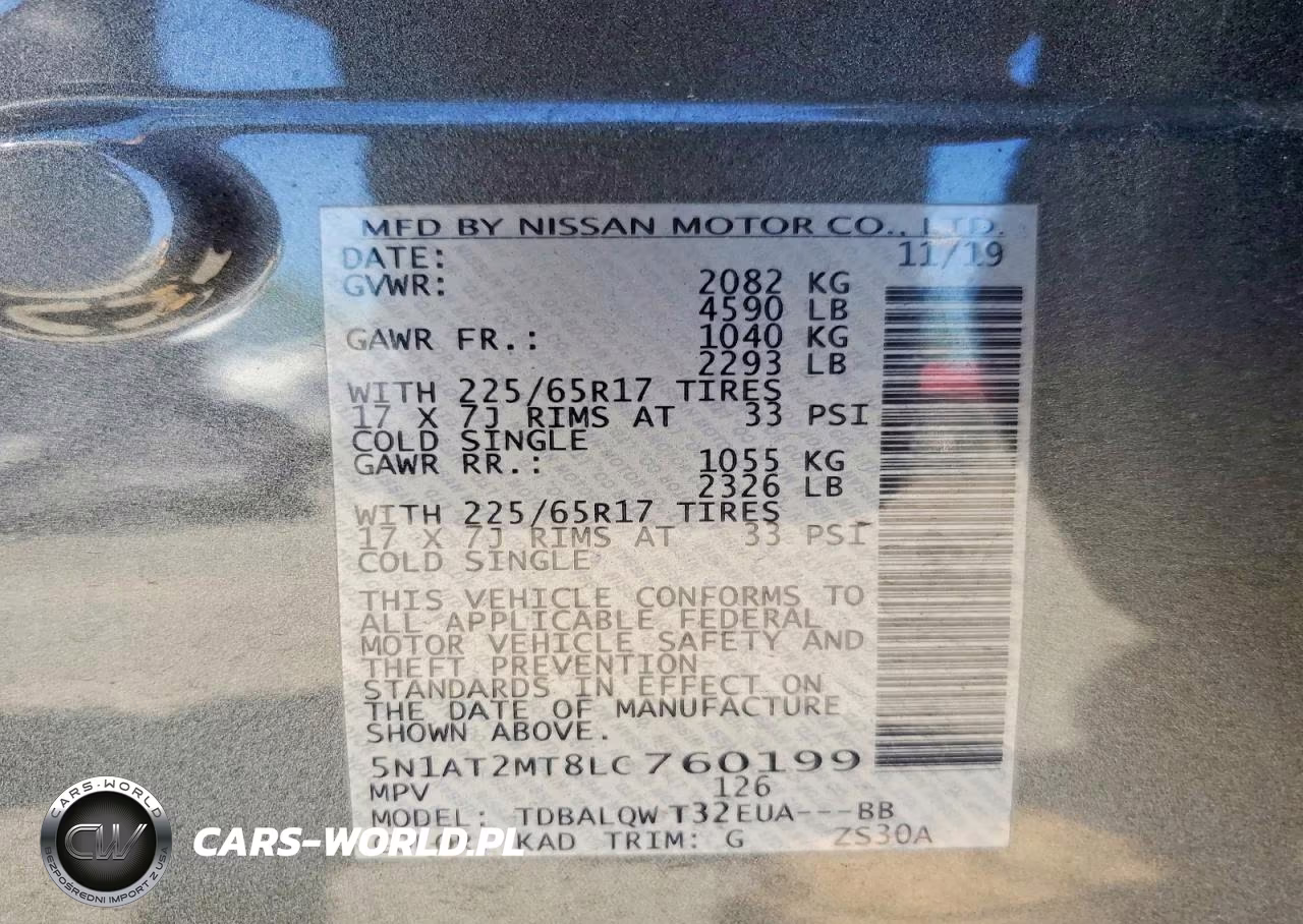 2020 Nissan Rogue Sv VIN:5N1AT2MT8LC760199 - 13