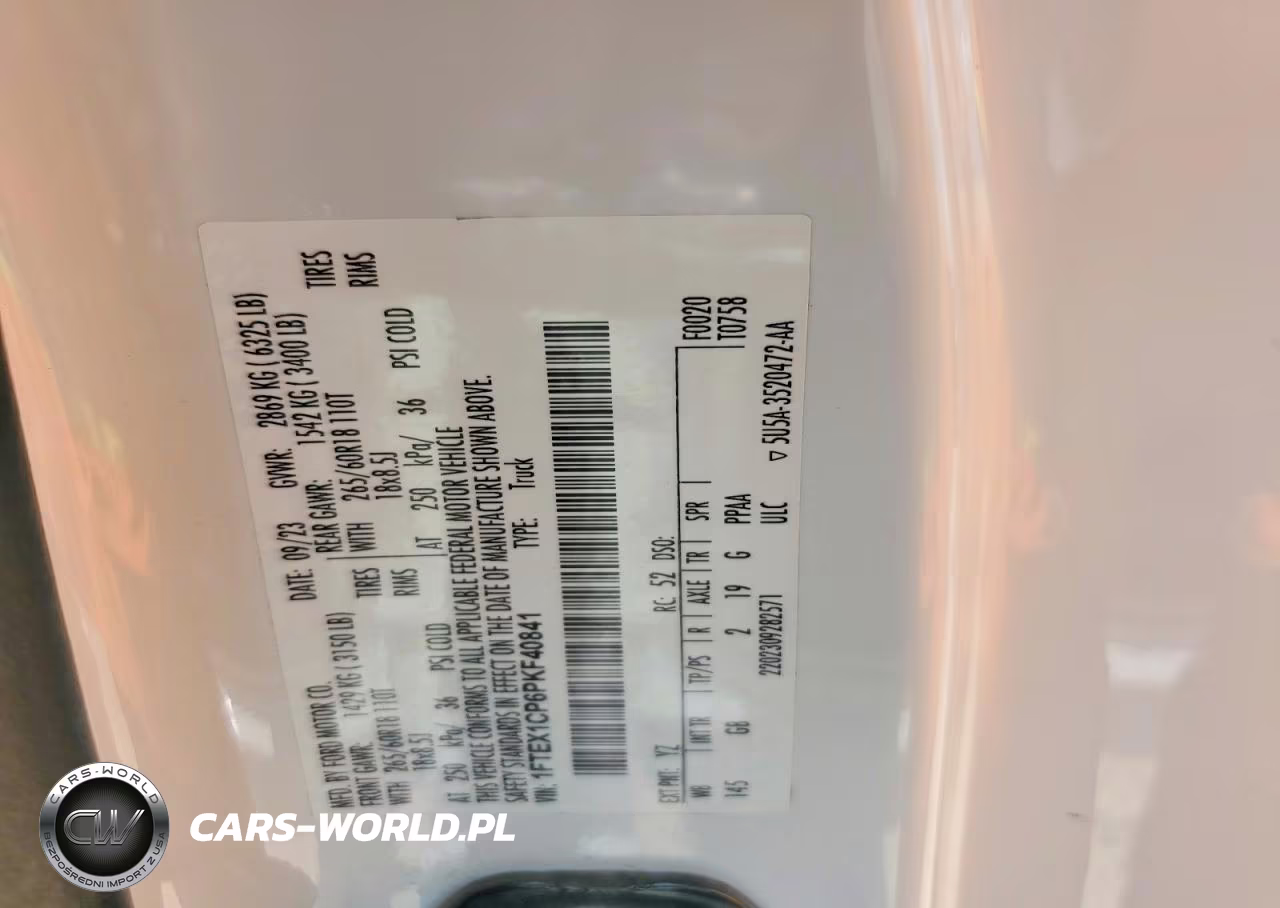 2023 Ford F150 Super Cab VIN:1FTEX1CP6PKF40841 - 12