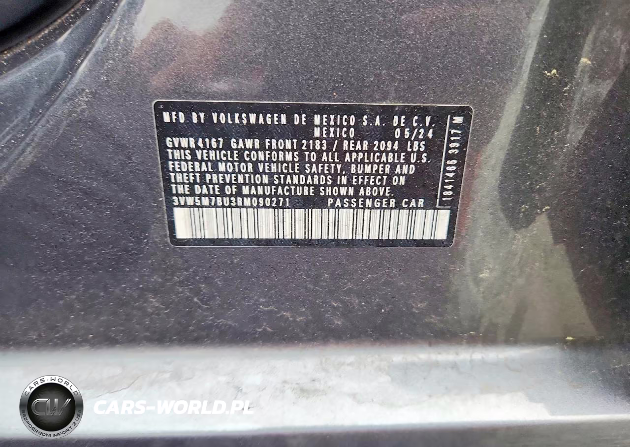 2024 Volkswagen Jetta S VIN:3VW5M7BU3RM090271 - 12