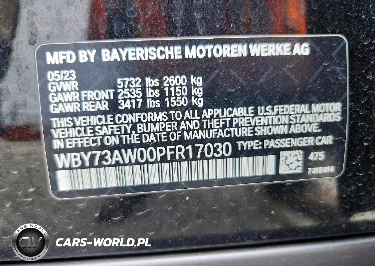 2023 BMW I4 Edrive 40 VIN:WBY73AW00PFR17030 - 12