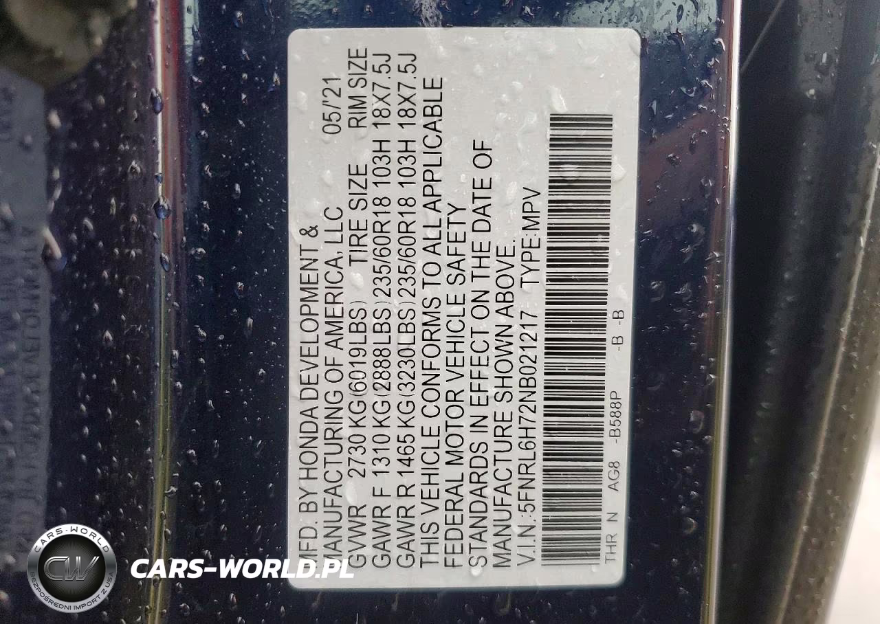 2022 Honda Odyssey Exl VIN:5FNRL6H72NB021217 - 13