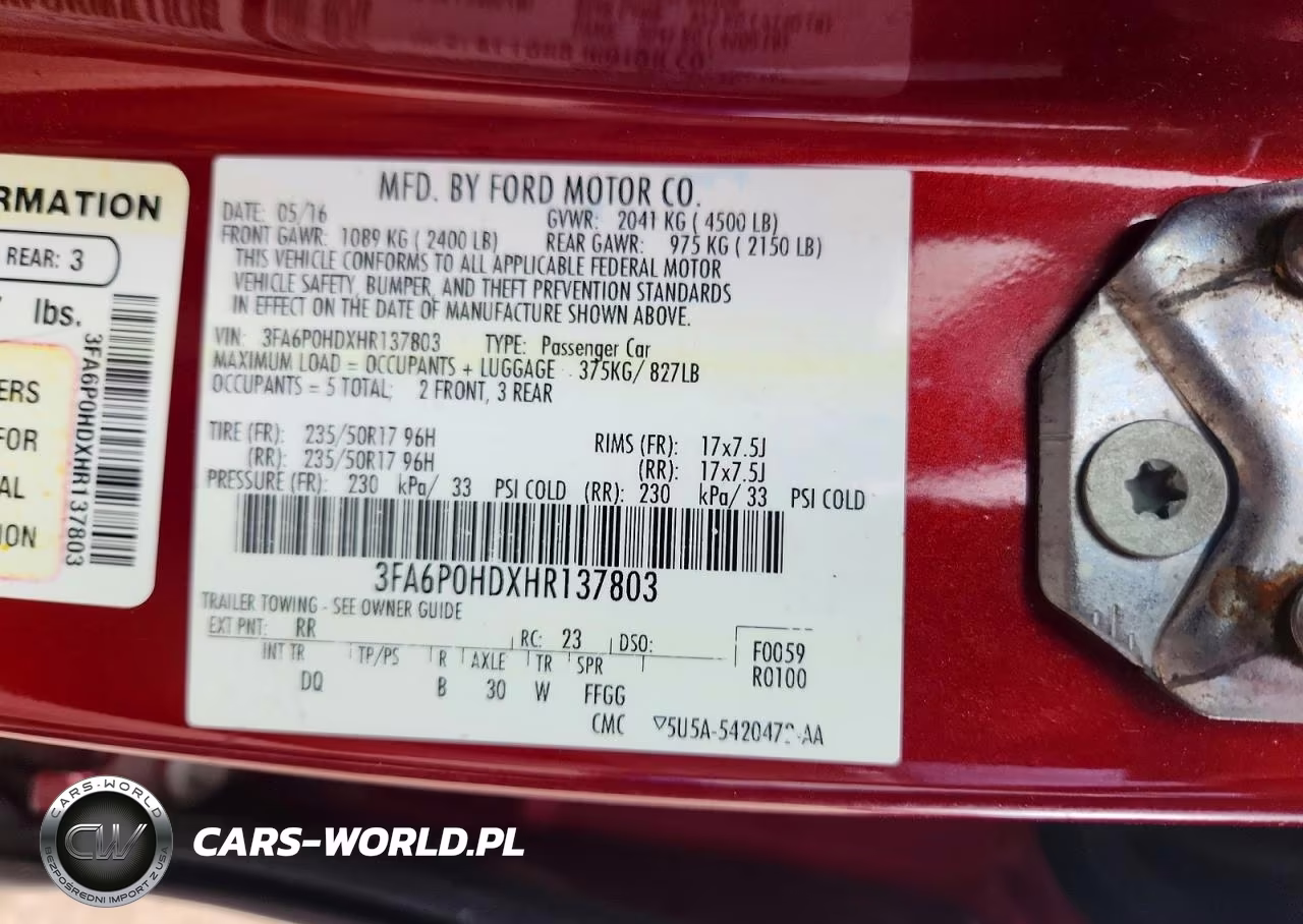 2017 Ford Fusion Se VIN:3FA6P0HDXHR137803 - 13