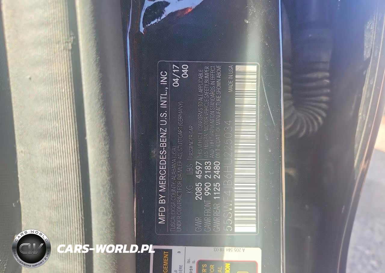2017 Mercedes-Benz C 300 VIN:55SWF4JB6HU225034 - 12